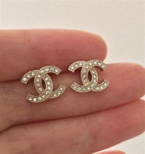 small cc chanel earrings|chanel earrings cc real.